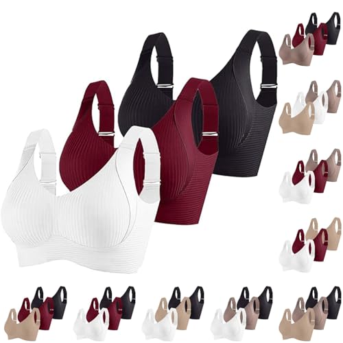 damen push up bh ohne bügel 3er pack baumwolle sexy bequem stark halt verstellbar