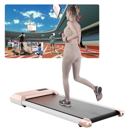 lacuffy walking pad leise, laufband für zuhause bis 136 kg, app steuerung, trainingseinheiten