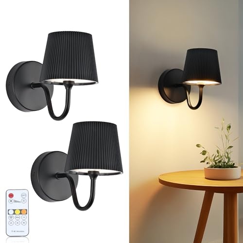 Produktbild: LED Wandleuchte 2er Set, Wiederaufladbar, Dimmbar, Kabellos, 5200mAh Akku