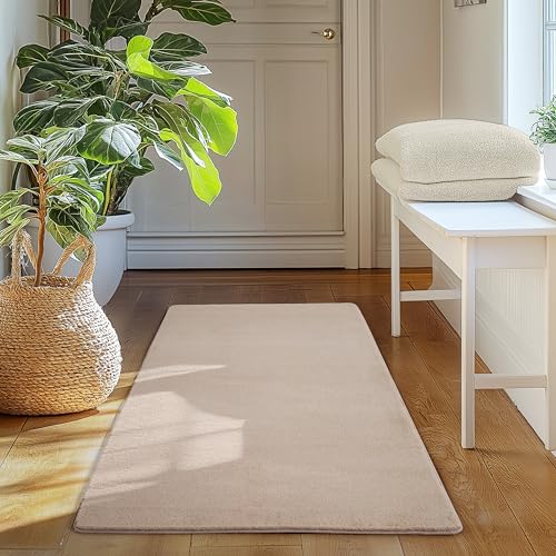 Produktbild: simpex kurzflor teppich 60x100cm rutschfest waschbar weich modern einfarbig