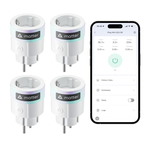 Produktbild: switchbot plug mini set 4 stück mit matter unterstützung