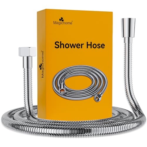 magichome duschschlauch 1,5m edelstahl brauseschlauch mit verdrehschutz chrom-silber