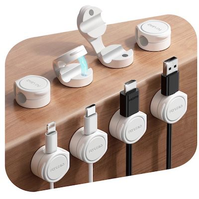 FLYLEAD silikon kabelhalter 8er pack für kabelorganisation 4,49 statt 9