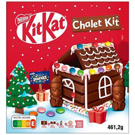 nestle kitkat chalet kit, weihnachtshäuschen basteln für 10,99 euro