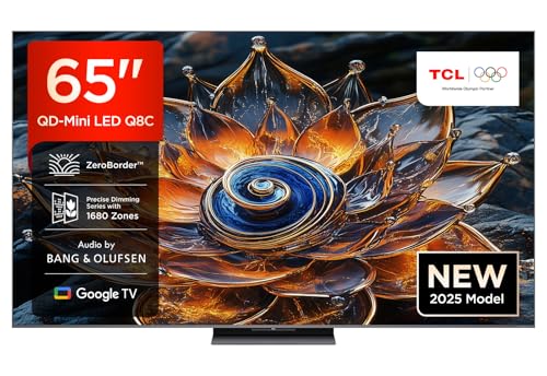 tcl 65q8c 65 zoll fernseher, qd mini led, dolby vision iq, atmos