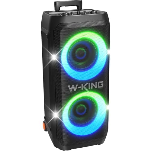 W-KING bluetooth lautsprecher tragbar mit 370W sound und kraftvollem bass