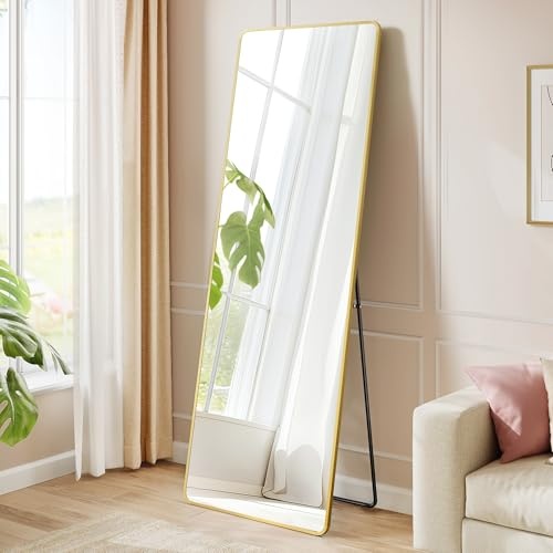 songmics ganzkörperspiegel gewölbt oder rechteckig, blassgold 31,27 inkl. versand