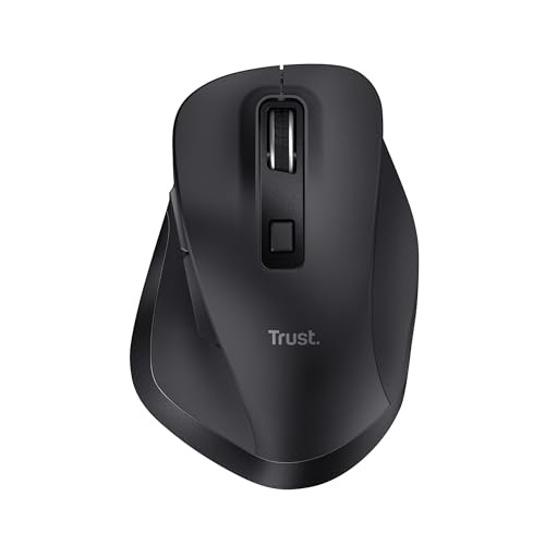 trust fyda bluetooth maus ergonomisch 800-2400 dpi 5.2 2,4 ghz akku bis 6 monate