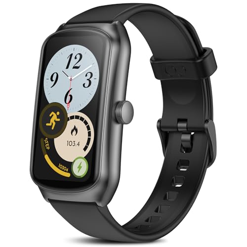 anyloop fitness tracker mit puls- und schlafmonitor, smartwatch für damen und herren, ip68, schwarz