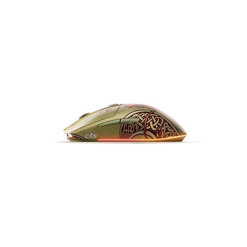 Produktbild: gaming maus steelseries cs2 dragon lore edition, 18000 dpi, wireless, rgb, 6 tasten, 71g