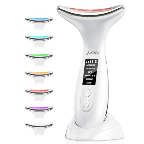 gesichtsmassagegerät mit 6 modi, EMS anti-falten, lichttherapie massager 45