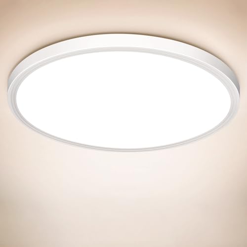 Deckenlampe LED Rund Flach 18W 4000K 1600LM IP44 für Bad Wohnzimmer Schlafzimmer Küche  223MM