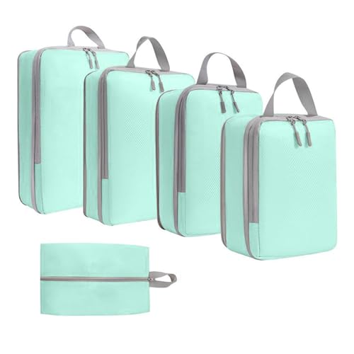 kompression koffer organizer set 5-teilig mit schuhbeutel und netzdesign für reisen