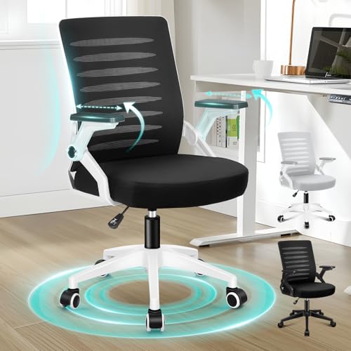 ALFORDSON Ergonomischer Bürostuhl Chefsessel, S-Kurven Rückenstütze, 180 kg, Schwarz Weiß