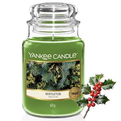 yankee candle mistletoe duftkerze 623g im glas für 24 euro statt 31 euro