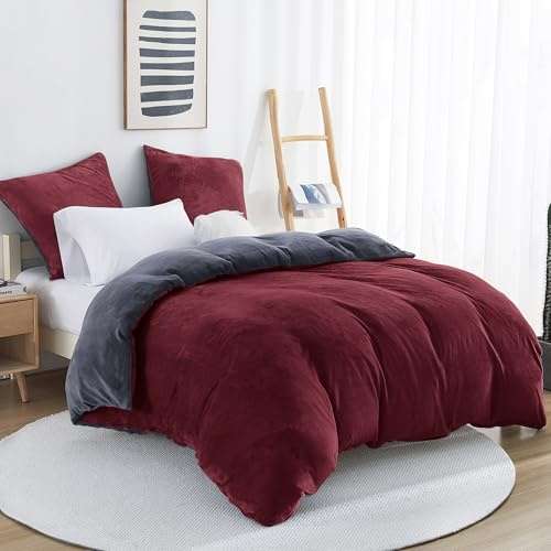 Viviland Winter Flanell Bettwäsche Set 200x200cm + 2 Kissenbezüge 80x80cm Rot