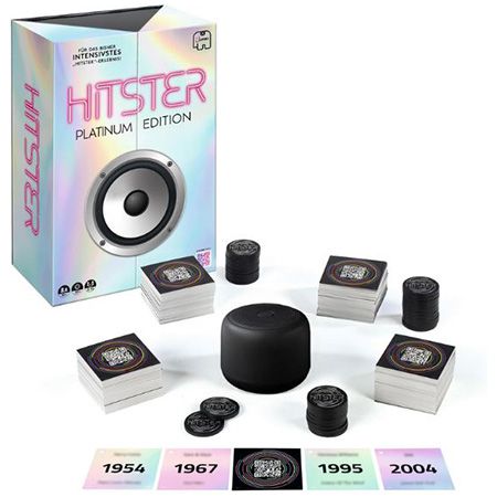 Produktbild: hitster partyspiel platin-edition mit 500 songs und lautsprecher für 39,99