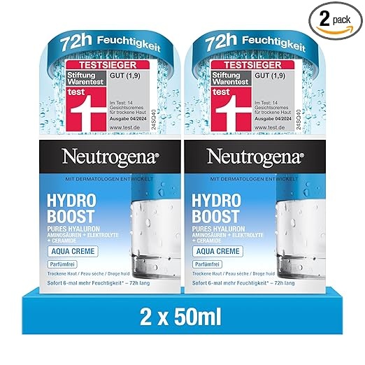 Produktbild: Neutrogena Hydro Boost Gesichtscreme ölfrei mit Hyaluron, 50 ml, 2er Pack
