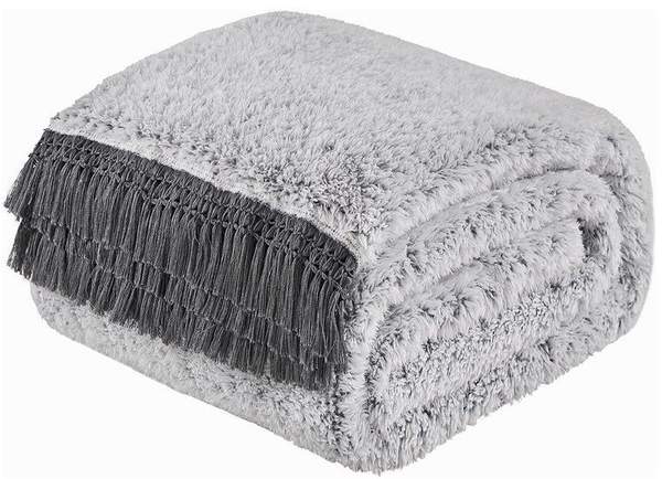 Produktbild: EMME Sherpa Kuscheldecke mit Quasten 150200 cm, günstig kaufen
