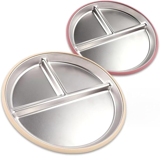 tybybb baby edelstahl teller mit saugnapf rutschfest beikost blw set bpa frei