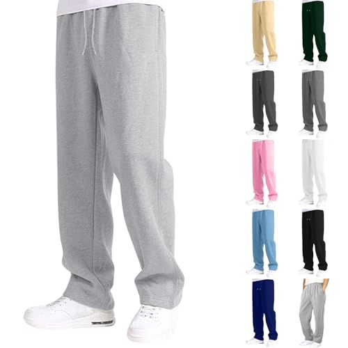 jogginghose herren baggy sweatpants baumwolle elastische taille weites bein 2025