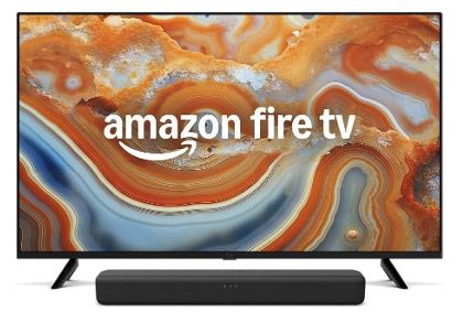 amazon fire tv 4 4k uhd smart tv 43 zoll mit fire tv soundbar für 399,99 euro