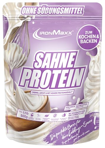 Produktbild: ironmaxx sahne protein 500g, proteinreiche koch- und backzutat, ohne zuckerzusatz