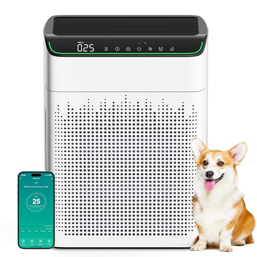 Produktbild: meronte luftreiniger für große räume bis 1690 ft, wifi, alexa, pm 2,5 monitor