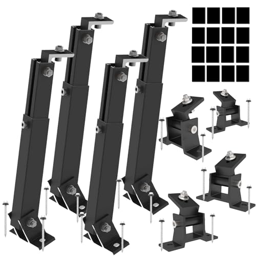 aufständerung halterung für 2 solarmodule balkonkraftwerk flachdach pv aluminium 15-30 schwarz