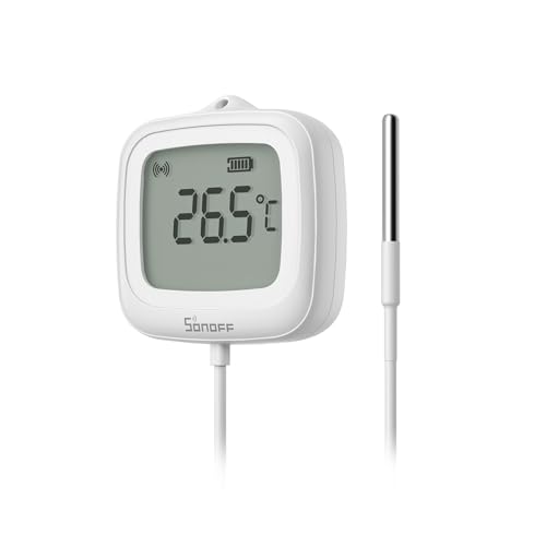 zigbee temperatursensor mit luftfeuchtigkeit, display und externem fühler
