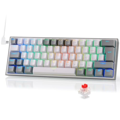 redragon k617 fizz 60% tastatur hot-swappable red switches qwertz-layout