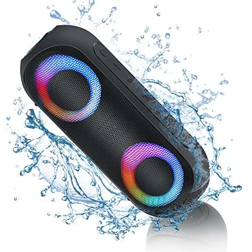notabrick bluetooth lautsprecher 30w mit licht, tragbare musikbox, ipx7 wasserdicht, 24h akku
