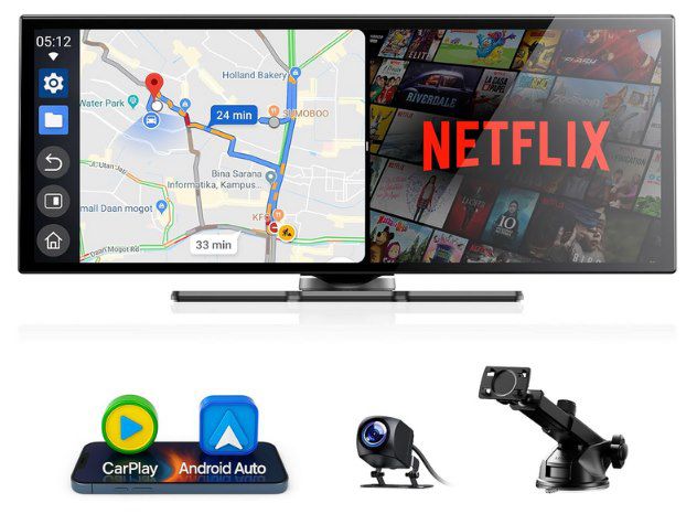 volam 10.25 zoll carplay android auto display mit netflix für 113,99 euro