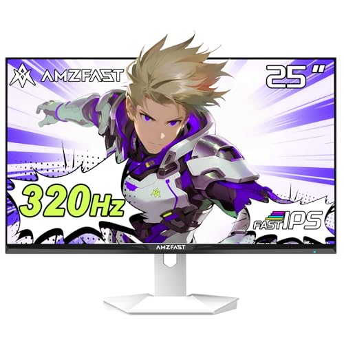 amzfast gaming monitor 25 zoll 320 hz fhd 1920x1080 1 ms ips hdr adaptive sync eye-care hdmi 2.0