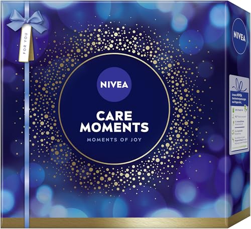 Produktbild: NIVEA Care Moments Geschenkset für Frauen  Duschgel, Shampoo, Body Lotion, Labello