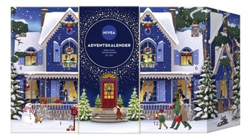 nivea adventskalender 2025 mit nivea und labello produkten für 49,30 euro