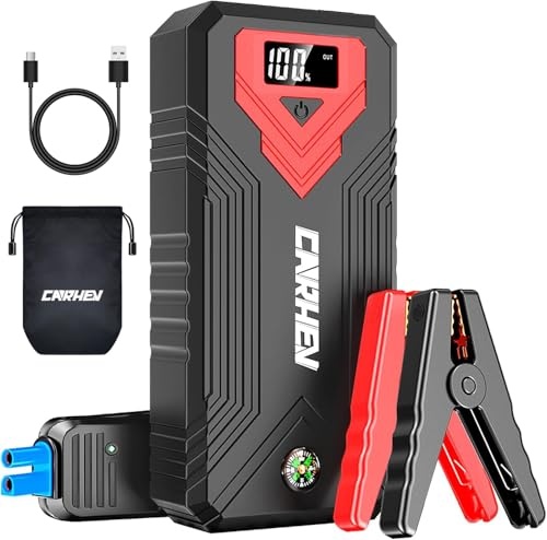 Produktbild: CARHEV 4000A Starthilfe Powerbank für Pkw bis 8,0L Benzin/Diesel, 12V Jump Starter