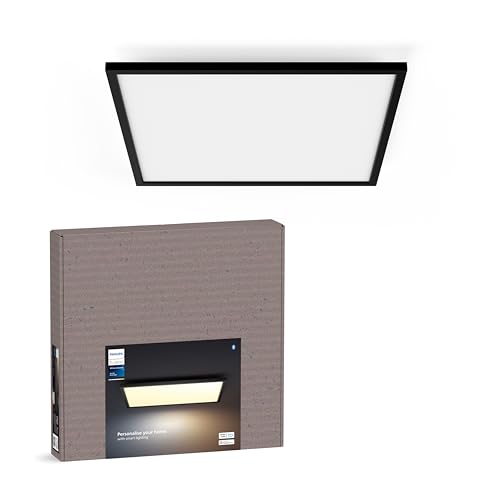 philips hue smart led panel light 60x60cm schwarz mit dimmer schalter