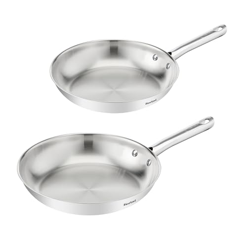 tefal duetto on pfannen-set 2-tlg 24/28 cm unversiegelt edelstahl für alle herdarten