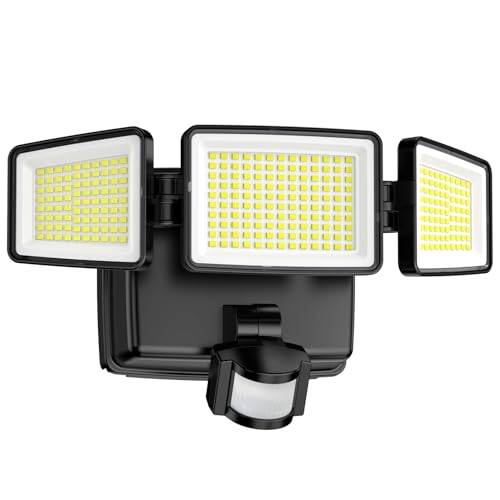 Produktbild: 302 led strahler aussen mit bewegungsmelder, 1500lm, batteriebetrieben, ip65, 6500k