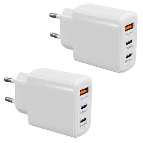 50W 3-Port usb c ladegerät schnellladegerät für iPhone 16 15 14 Pro Max, iPad, Samsung, Pixel