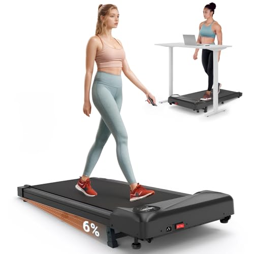 therun walking pad für schreibtisch, 2 in 1 laufband mit manueller neigung, fernbedienung