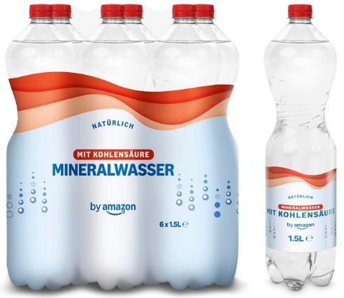 natürliches mineralwasser mit kohlensäure 6 x 1,5l by amazon 2,53 (statt 4)