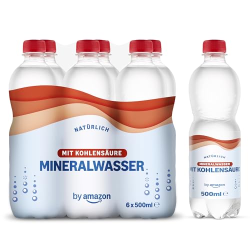 Natürliches Mineralwasser mit Kohlensäure by Amazon, 6x 500ml, 1,05 inkl. Versand