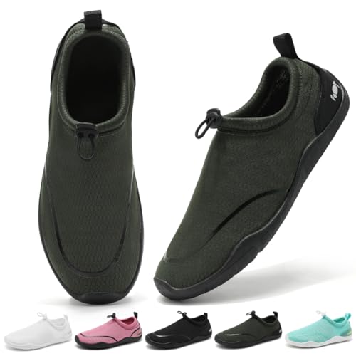 Produktbild: Wizshoe wasserschuhe schnell trocknend für damen und herren, aquaschuhe grün 42