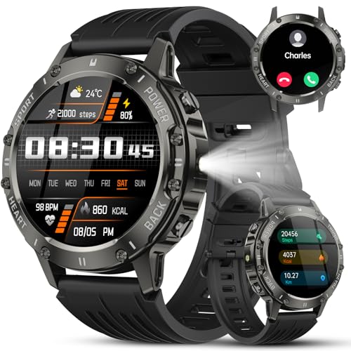 Produktbild: Smartwatch Herren, 1,39" HD Fitnessuhr mit Anrufen, 114 Sportmodi, IP68 schwarz