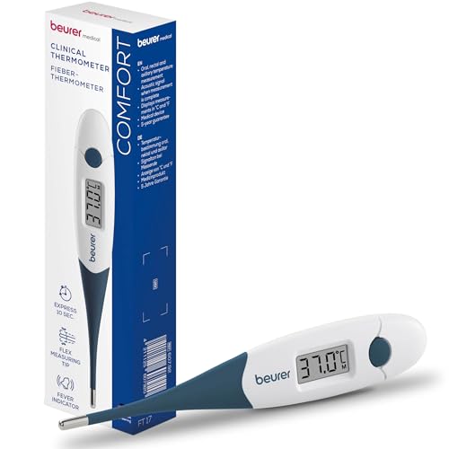 beurer ft17 digitales fieberthermometer mit flexibler spitze, 10s messung
