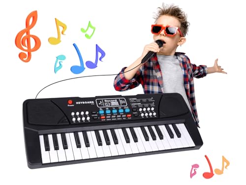 37 tasten klavier für kinder, elektronisches keyboard mit mikrofon, geschenke 3-7 jahre