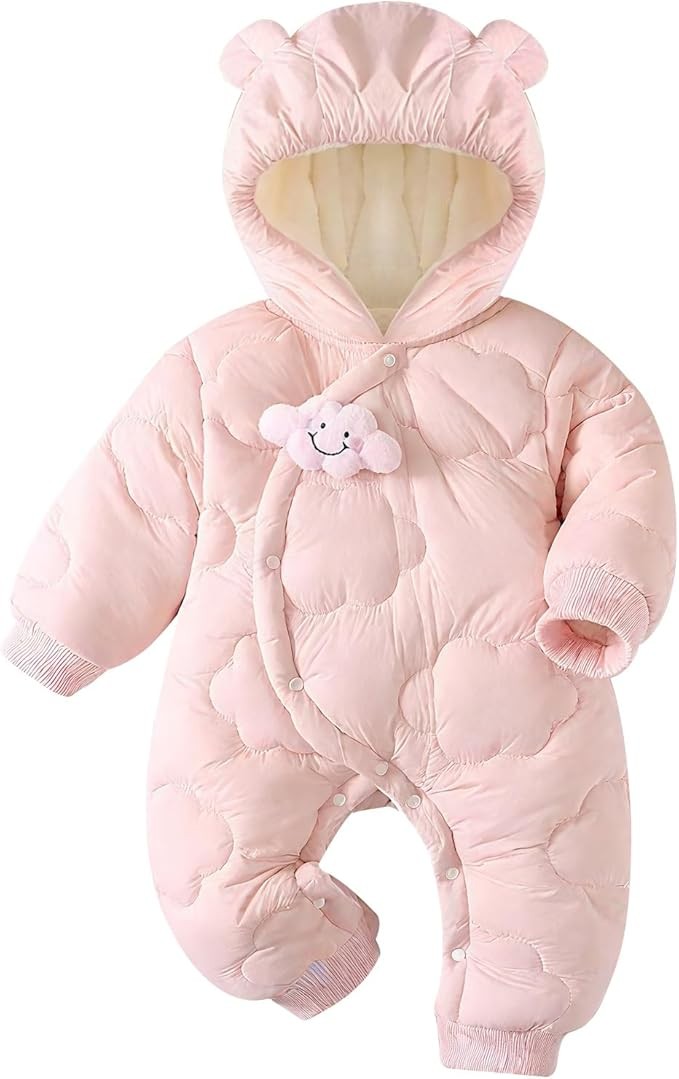 Baby Winter Overall 9-12 Monate, Mädchen Jungen Schneeanzug mit Kapuze