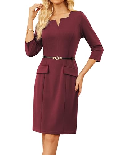 vintage rockabilly cocktailkleid knielang langarm von grace karin M CL185-3